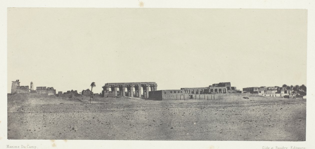 Luxor, Celkový pohled na ruiny; Thebes od Maxime Du Camp
