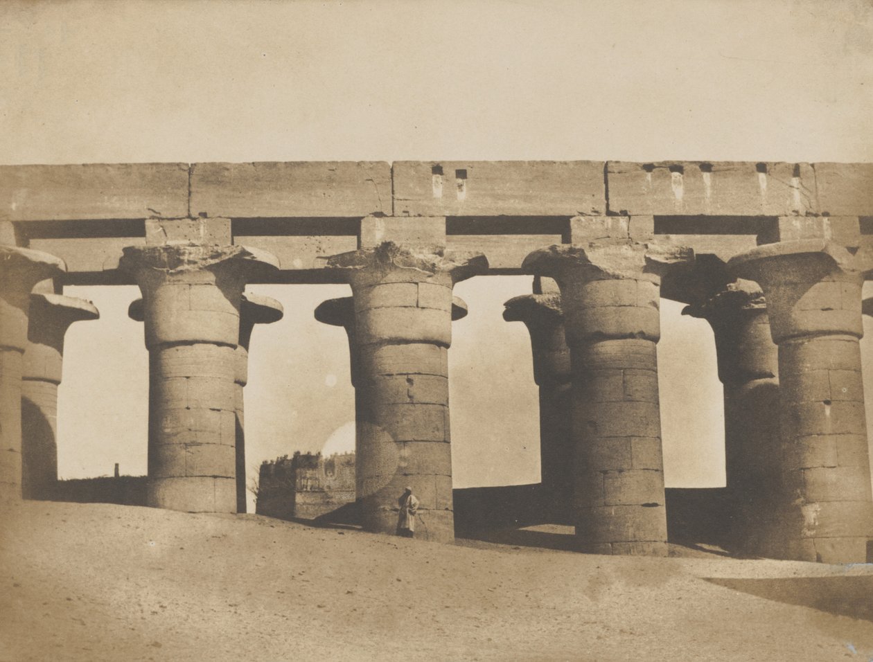Luxor, velká kolonáda paláce, 1849-51. od Maxime Du Camp