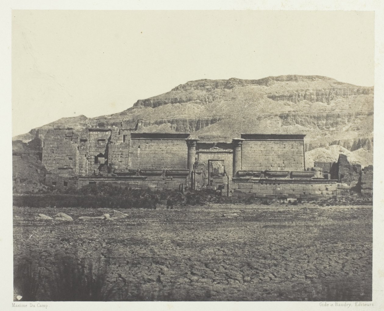 Medinet-Habou, Celkový pohled na Rines, Théby od Maxime Du Camp