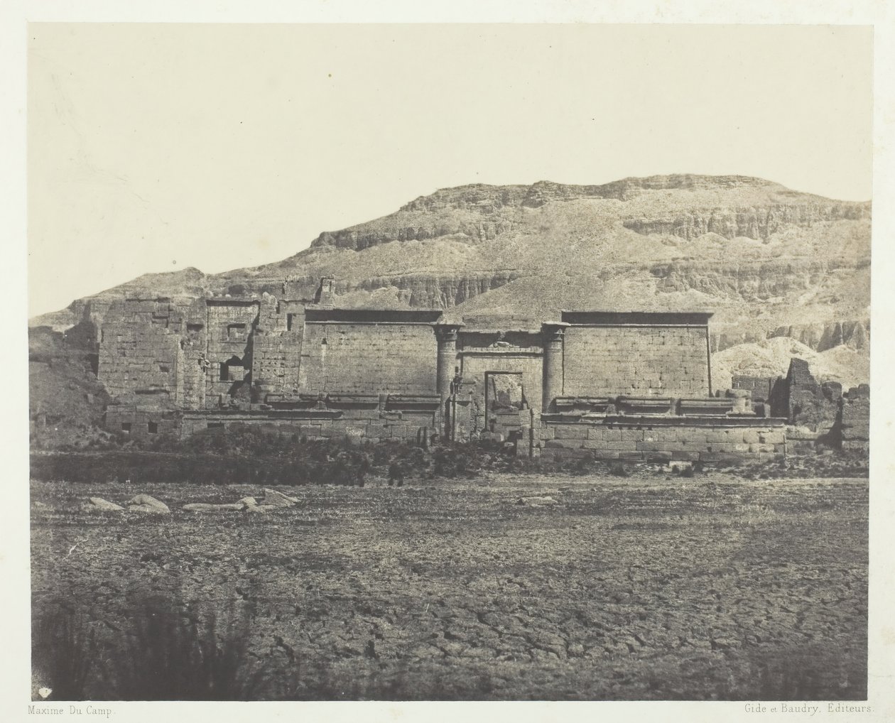 Medinet-Habou, Celkový pohled na Rines, Théby, 184951, vytištěno 1852. od Maxime Du Camp