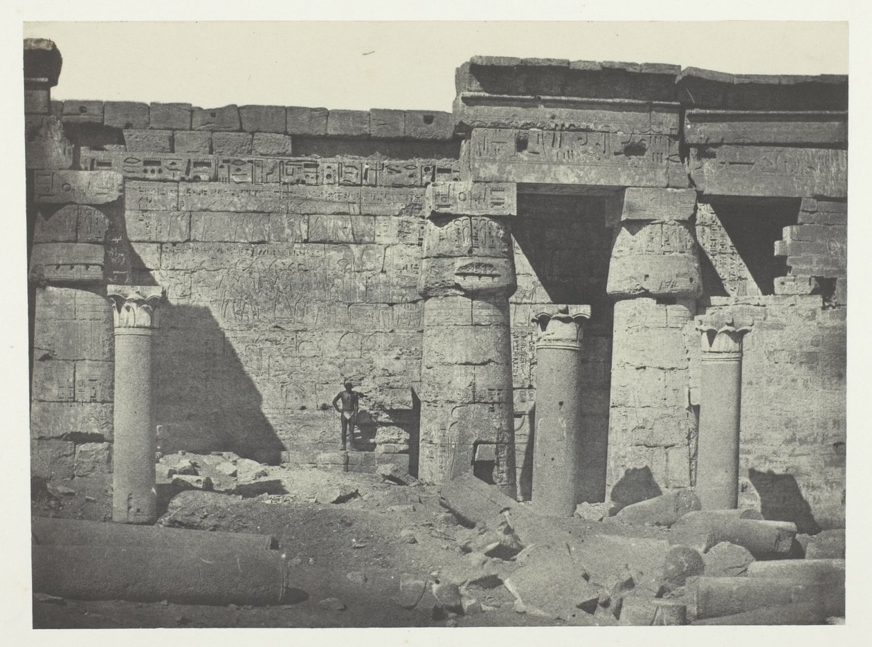 Medinet-Habou, Peristyle paláce Ramses-Méiamoun; Thebes od Maxime Du Camp