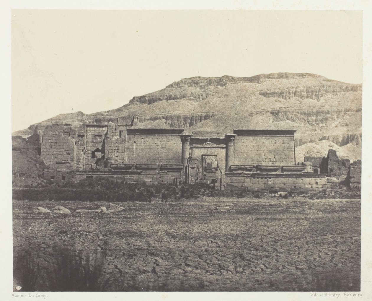 Medinet-Habou, Celkový pohled na Rines, Théby od Maxime Du Camp