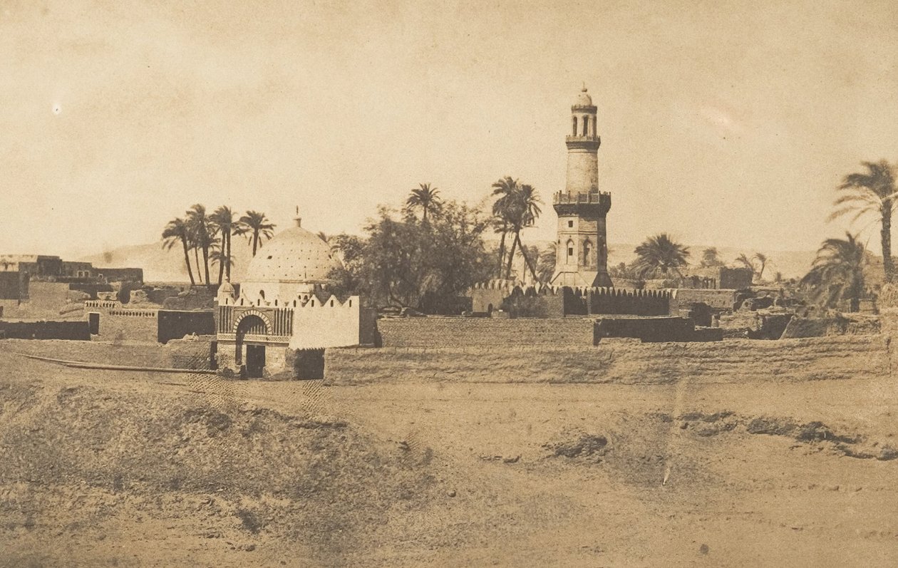 Mešita El-Arif a hrobka Mourad-Bey, v Souhadj, 1849-50. od Maxime Du Camp