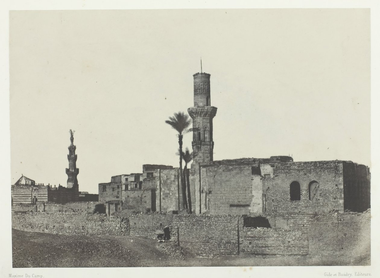 Mešita poblíž Bab-el-Saïda, Le Kaire, 184951, vytištěno 1852. od Maxime Du Camp