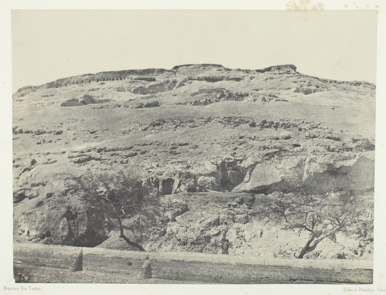 Necropolis of Ancient Lycopolis, Horní Egypt, 184951, tištěno 1852. od Maxime Du Camp