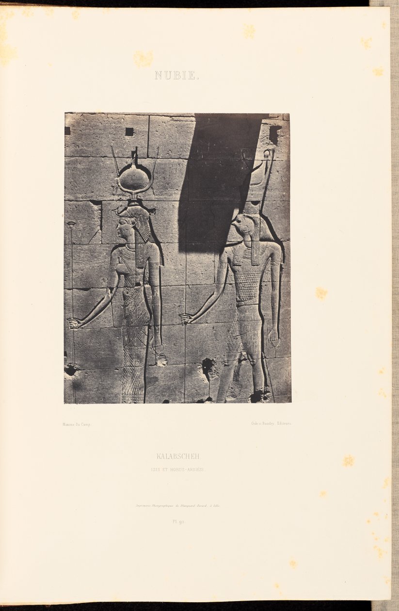 Núbie. Kalabscheh. Isis a Horus-Arsiési od Maxime Du Camp