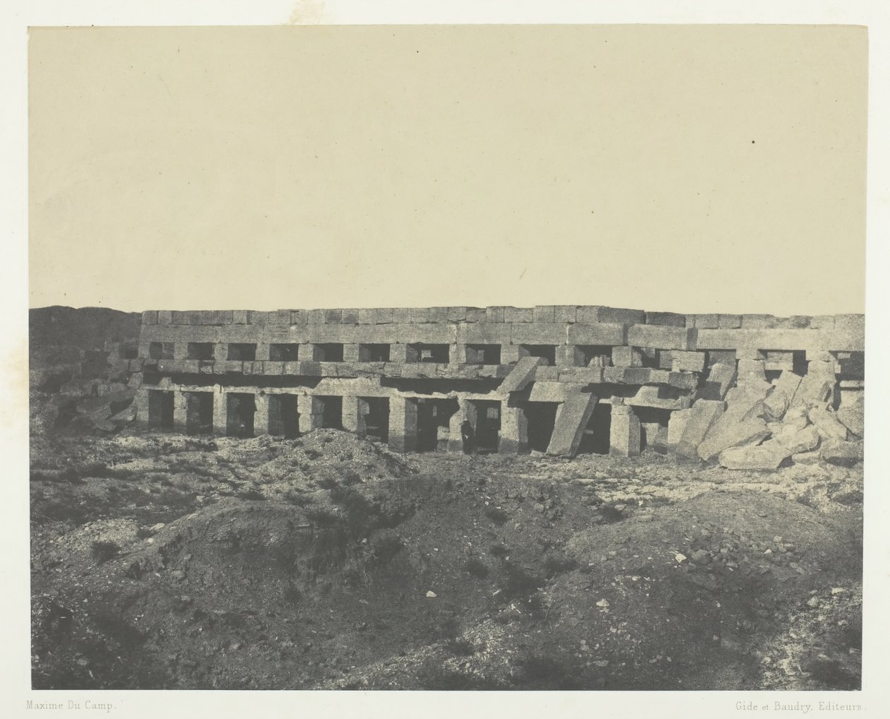 Palác Karnak, Soukromé apartmány paláce, Promenáda Tothmes III, Théby, 184951. od Maxime Du Camp