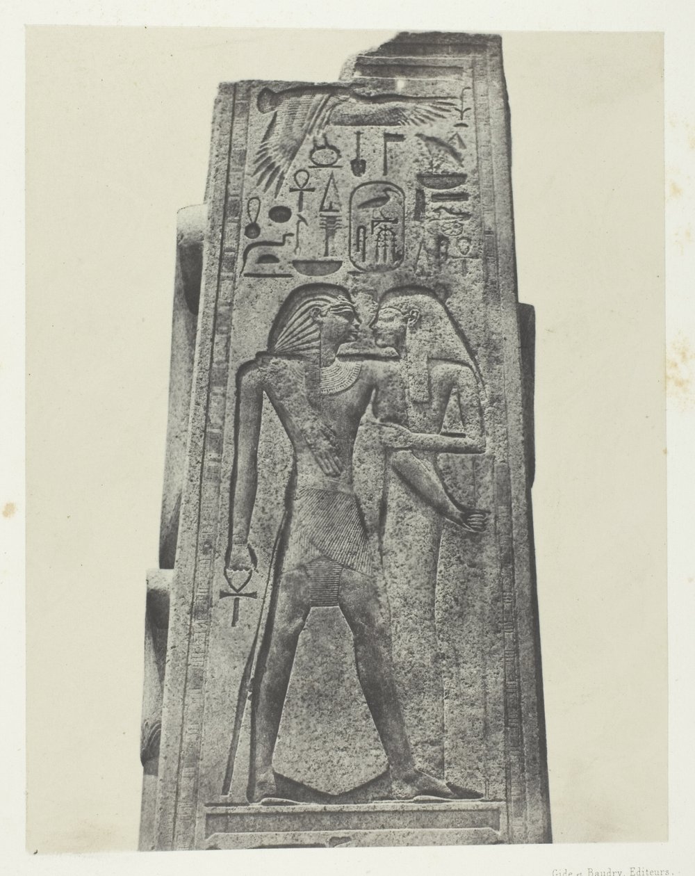 Palác Karnak, Pilíř před Žulou Sanctuary; Thebes od Maxime Du Camp