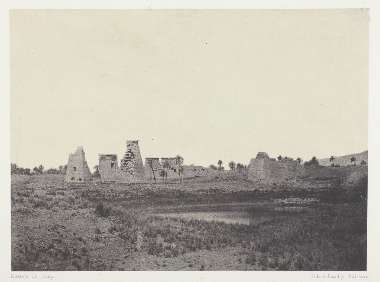 Palác Karnak, Jižní Propylaea; Thebes od Maxime Du Camp