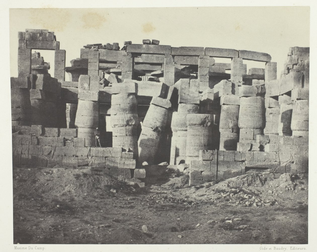 Palác Karnak, Hypostyle Hall Zaujatý na sever; Thebes od Maxime Du Camp