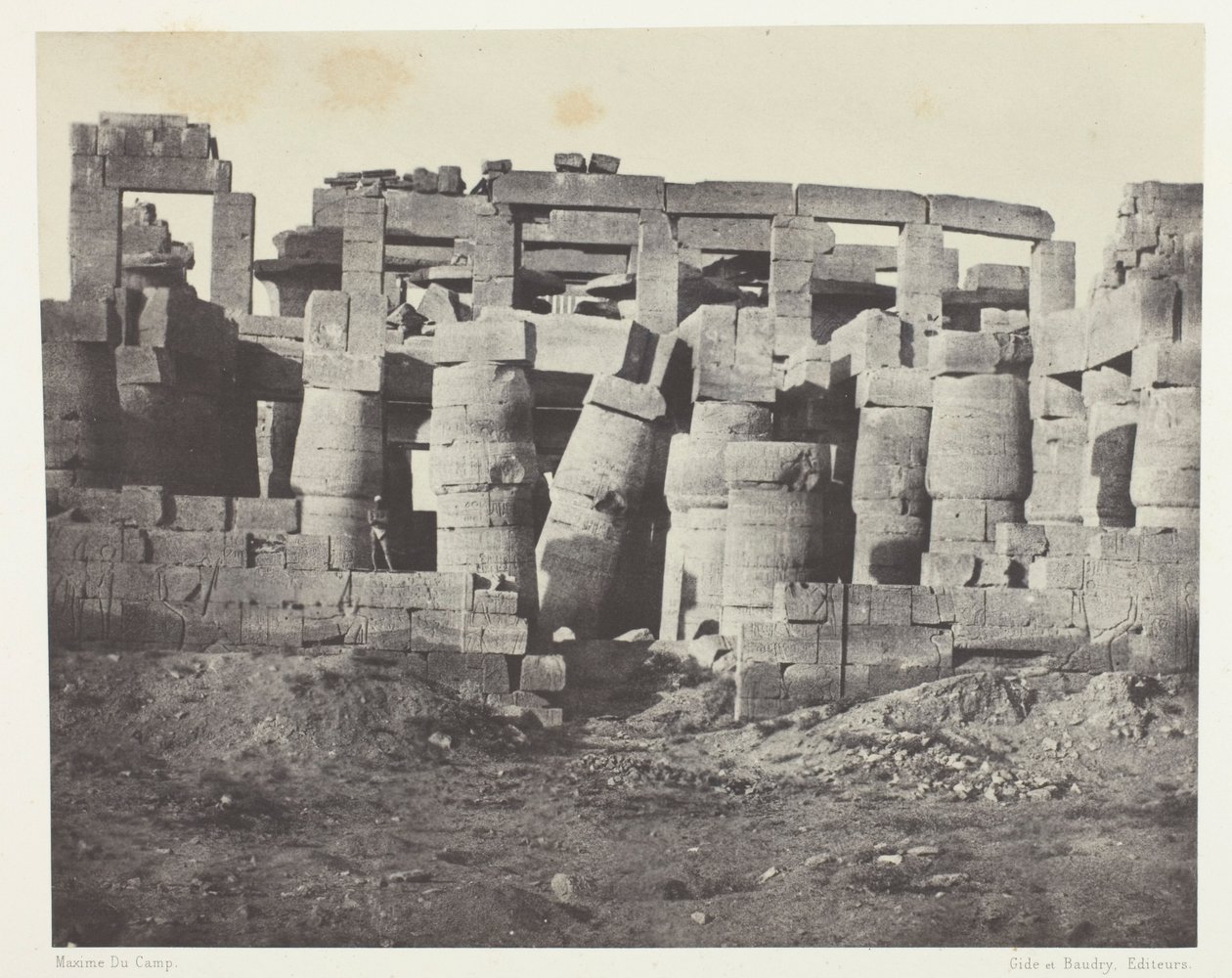 Palác Karnak, Hypostyle Hall Zaujatý na sever; Thebes od Maxime Du Camp