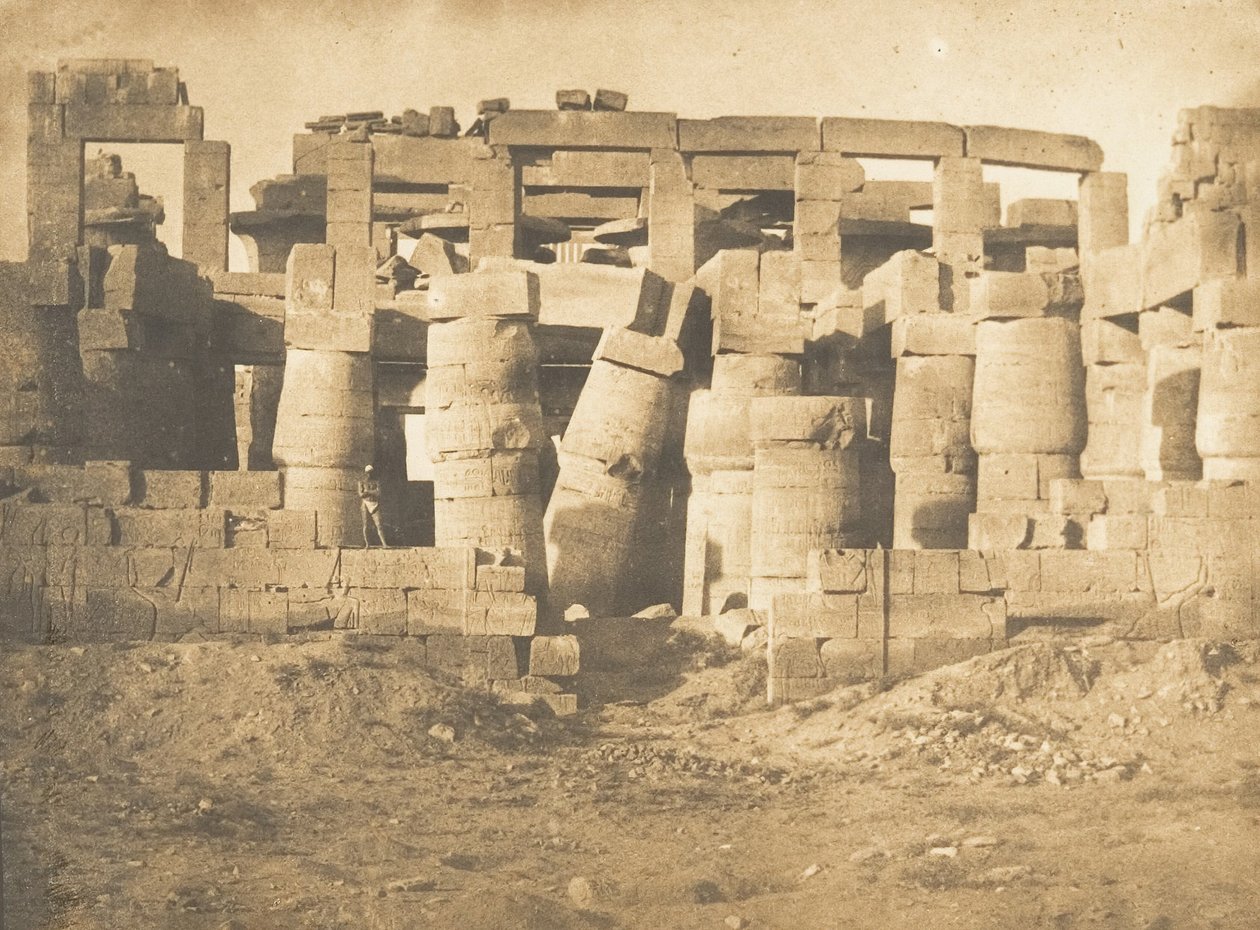 Severní dveře sloupové síně paláce v Karnacu, 1849-50. od Maxime Du Camp