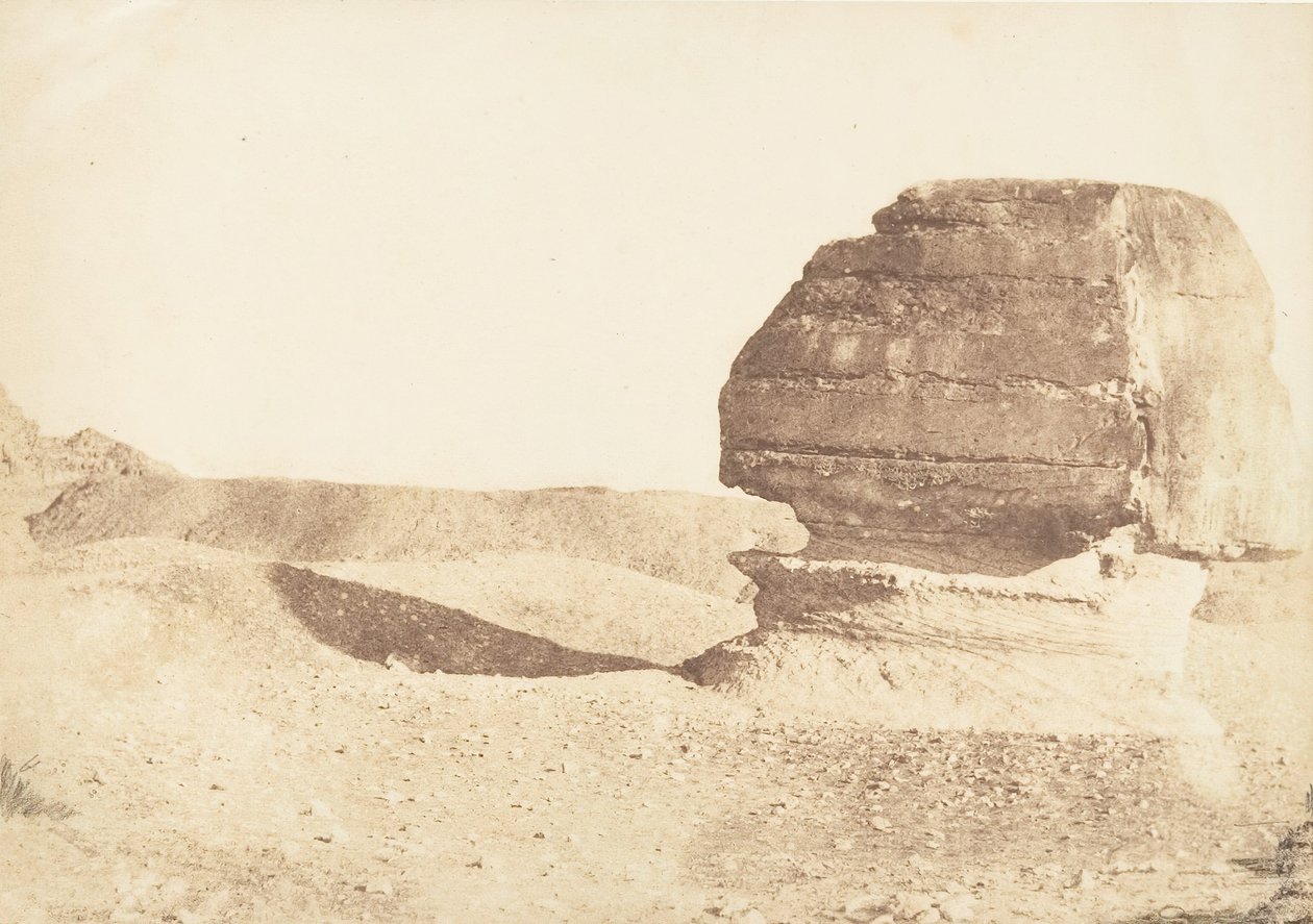 Profile du grande Sphinx, pris du Sud, prosinec 1849. od Maxime Du Camp