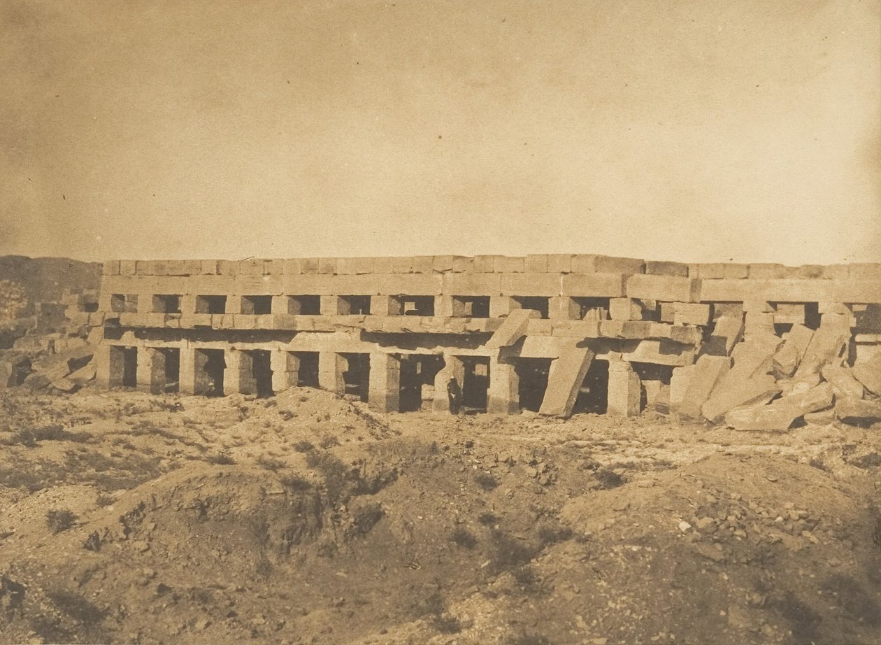 Promenáda Thutmose III - Poslední galerie paláce Karnac Théby, 1849-50. od Maxime Du Camp