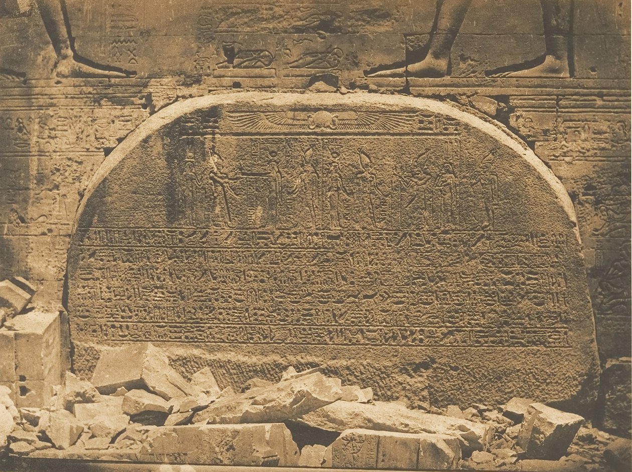 Proseynemus zapečetěný ve druhém pylonu chrámu Isis ve Philae, 15. dubna 1850. od Maxime Du Camp