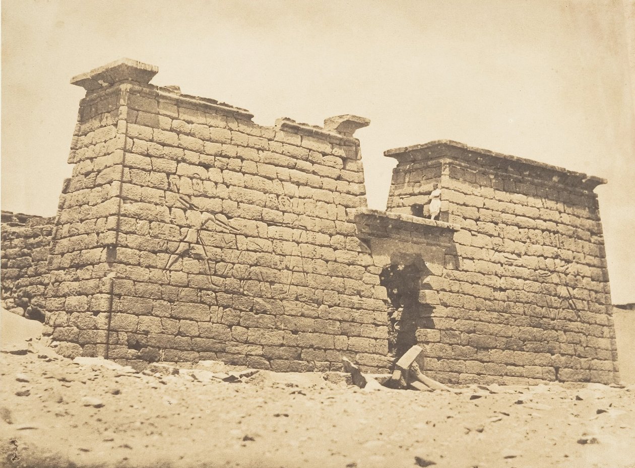 Pylones du Temple de Sébona, 3. dubna 1850. od Maxime Du Camp