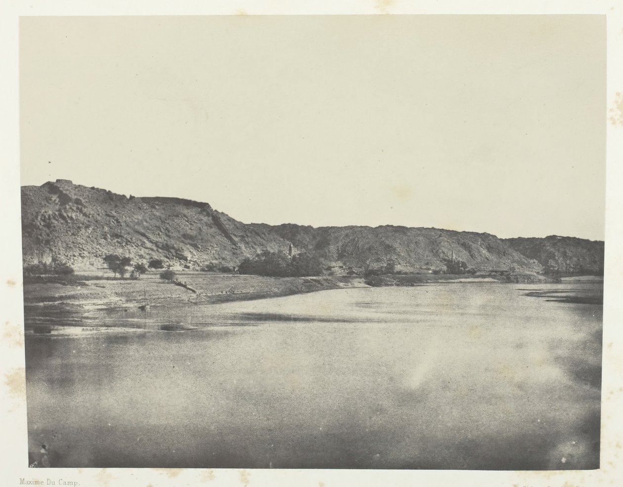 East Bank of the Nile Village of Bab, View Taken South Philoe, Nubia, 184951, print 1852. od Maxime Du Camp