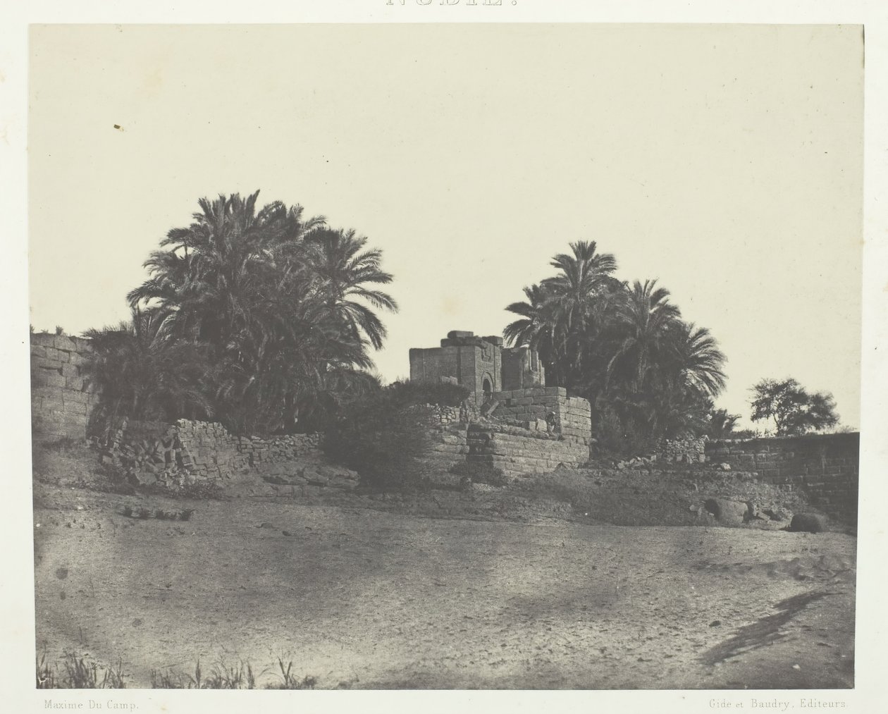 Ruiny římského opevnění, Philoe, Nubia, 184951, vytištěno 1852. od Maxime Du Camp