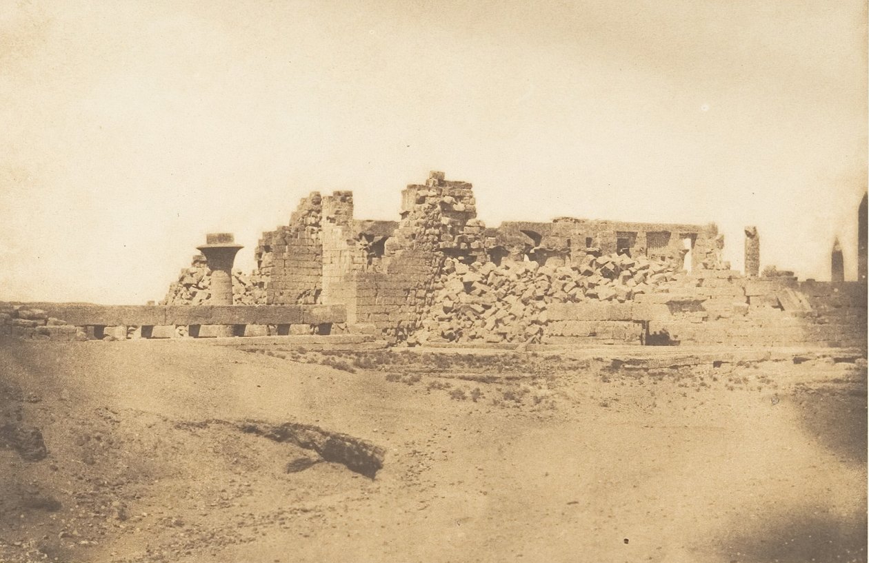 Ruiny sloupové síně paláce Karnac - pohled zaujatý od jihozápadu, 1849-50. od Maxime Du Camp