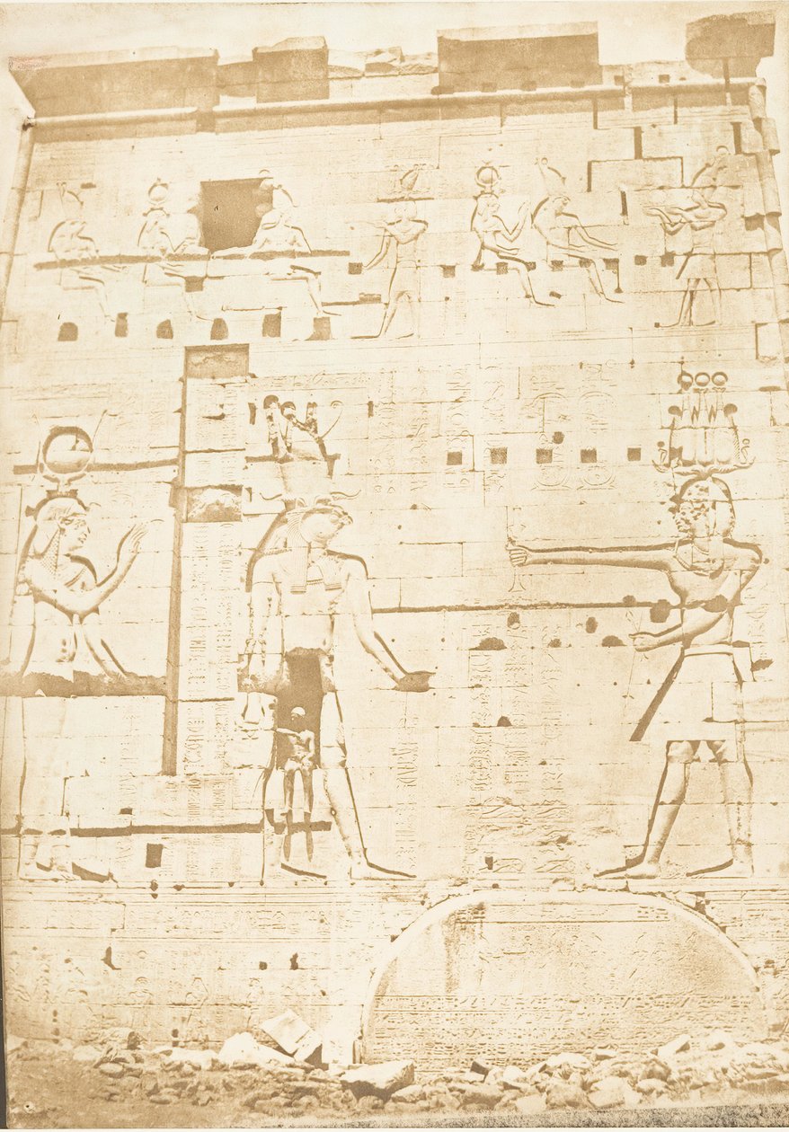 Druhý pylon chrámu Isis, ve Philae, 13. dubna 1850. od Maxime Du Camp