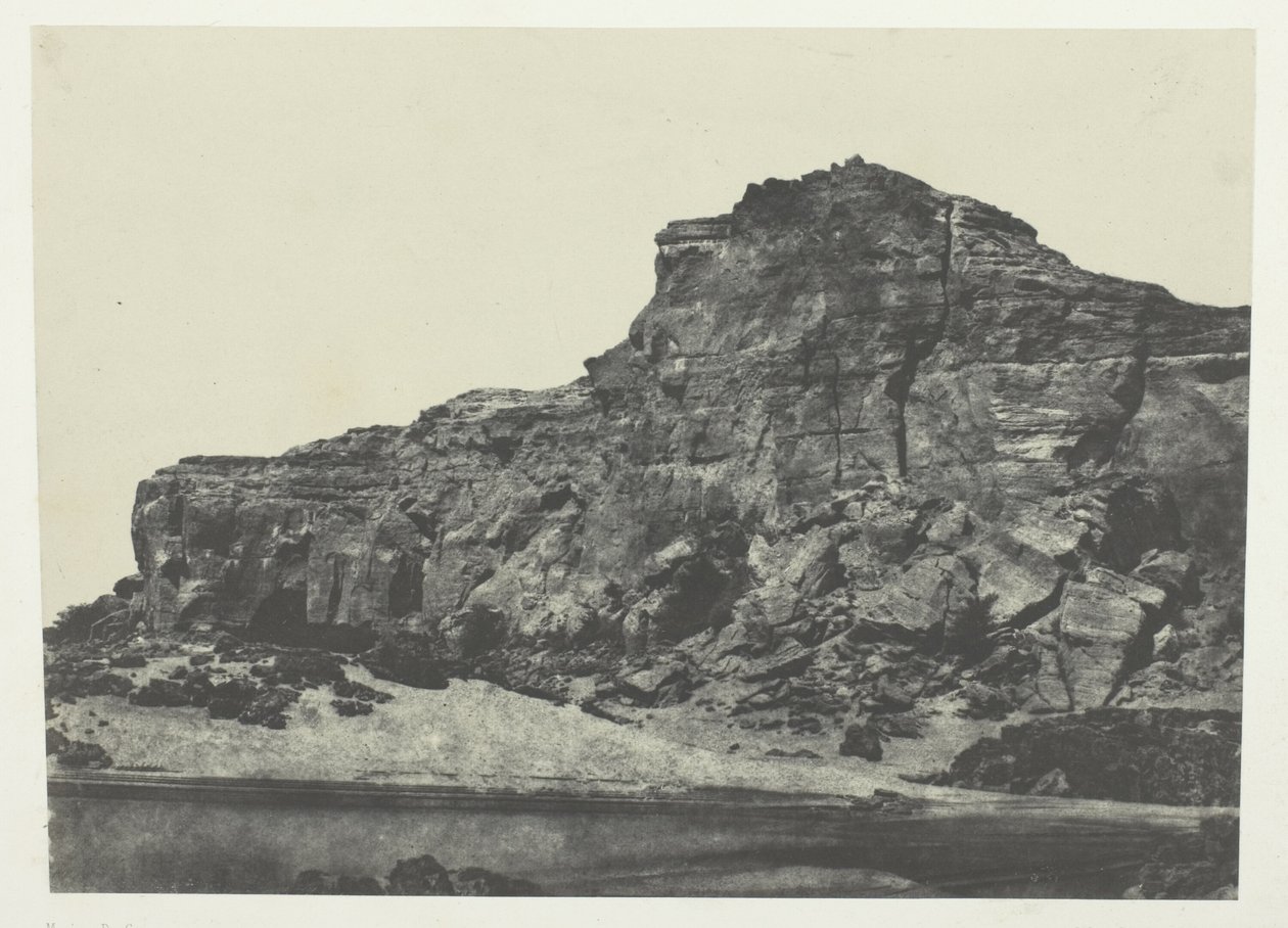 Druhý katarakt, Dgebel-Aboucir; Núbie, deska 112 z alba "Egypte, Nubie, Palestine et Syrie" (1852) od Maxime Du Camp