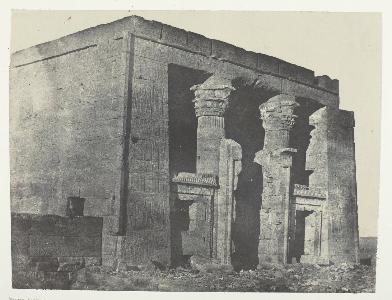 Temple De Dakkeh, Naos, Nubie, 184951, vytištěno 1852. od Maxime Du Camp