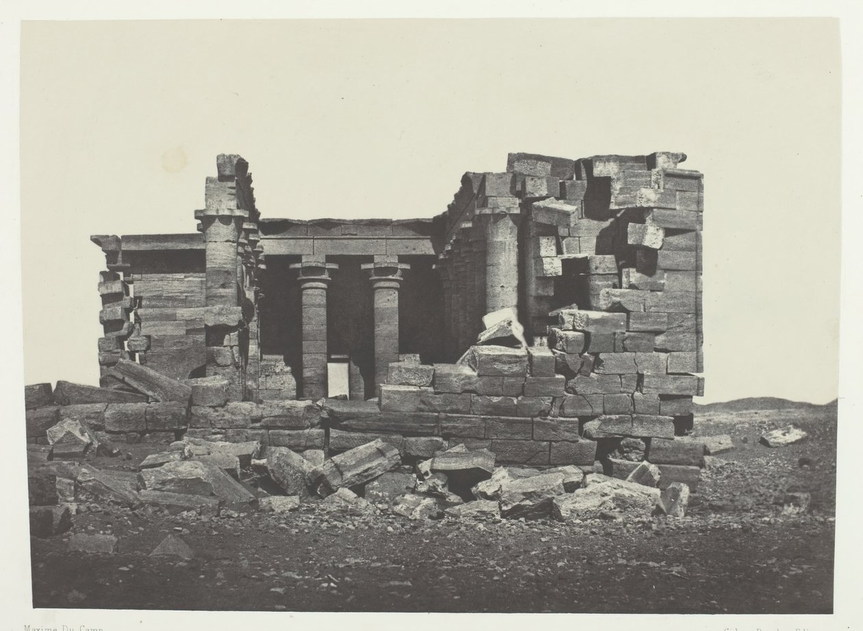 Temple De Maharakkah Hiera Sycaminos Des Grecs, Nubie, 184951, vytištěno 1852. od Maxime Du Camp
