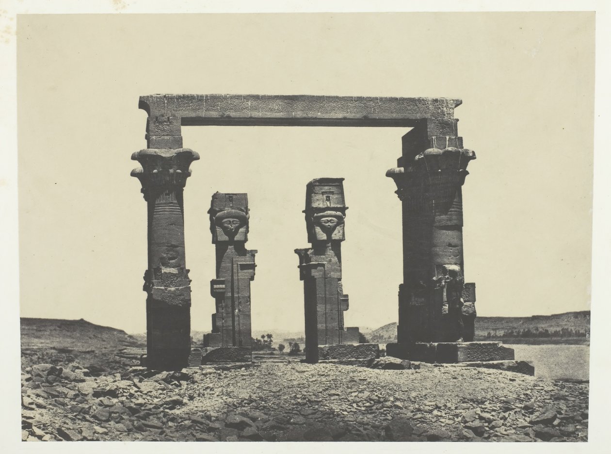 Temple de Kardassy, Nubie, 184951, vytištěno 1852. od Maxime Du Camp