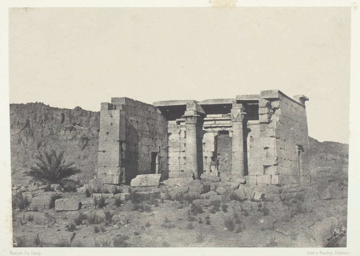 Chrám Tafeh Starověký Taphis, Núbie, 184951, vytištěno 1852. od Maxime Du Camp