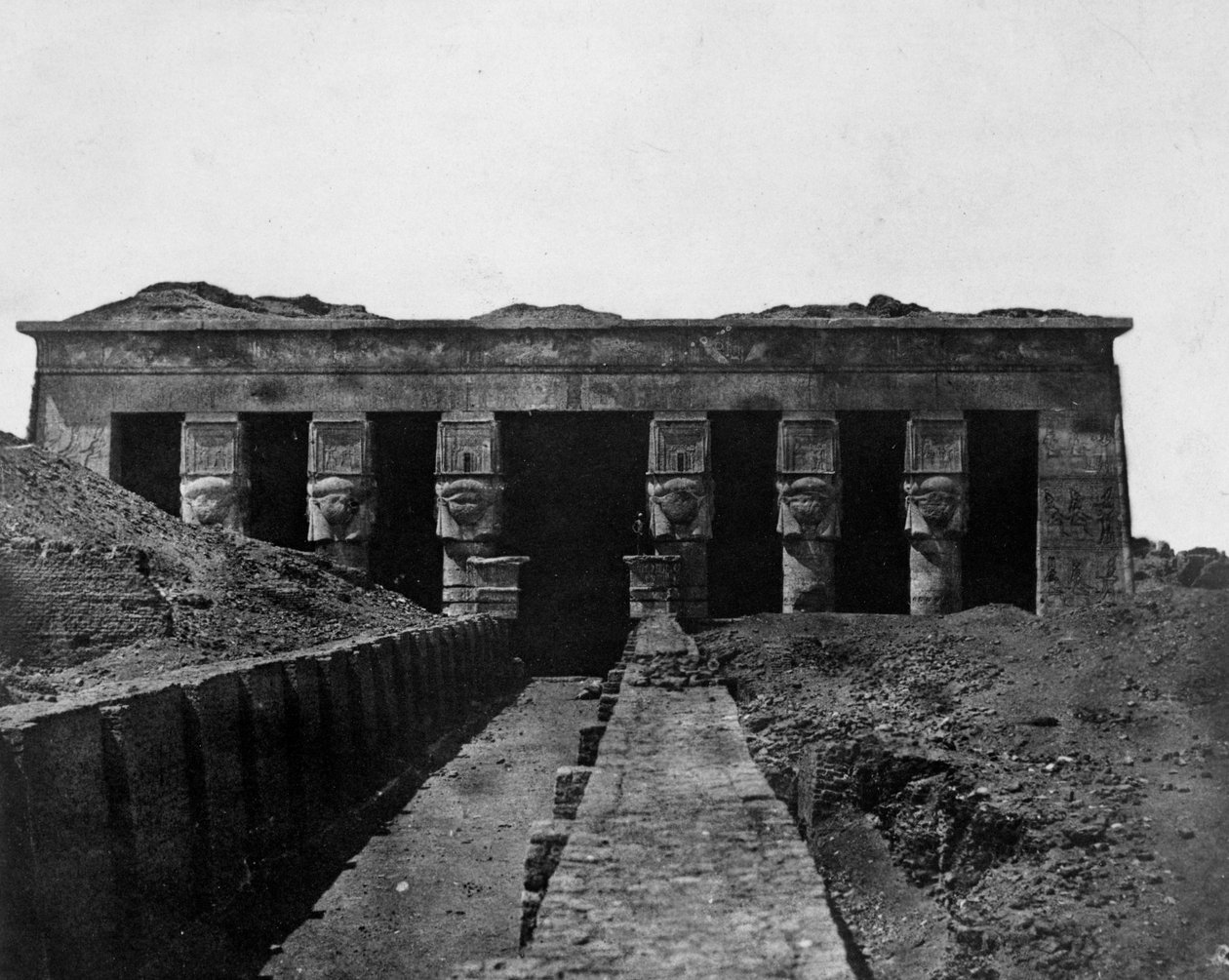 Chrám Denderah, Horní Egypt, 1852 od Maxime Du Camp