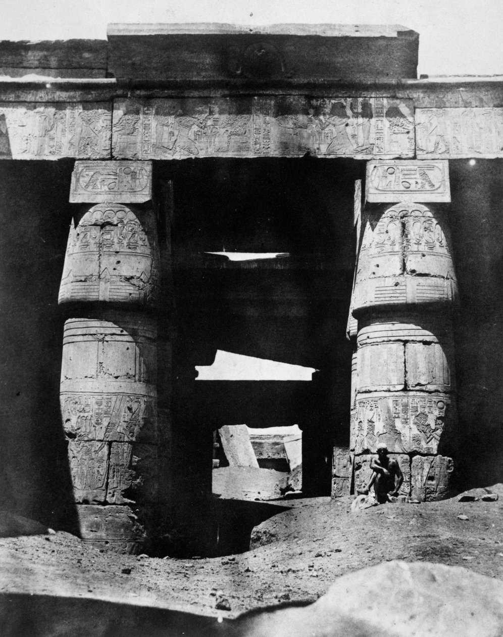 Ruiny chrámu, Egypt, 1852 od Maxime Du Camp
