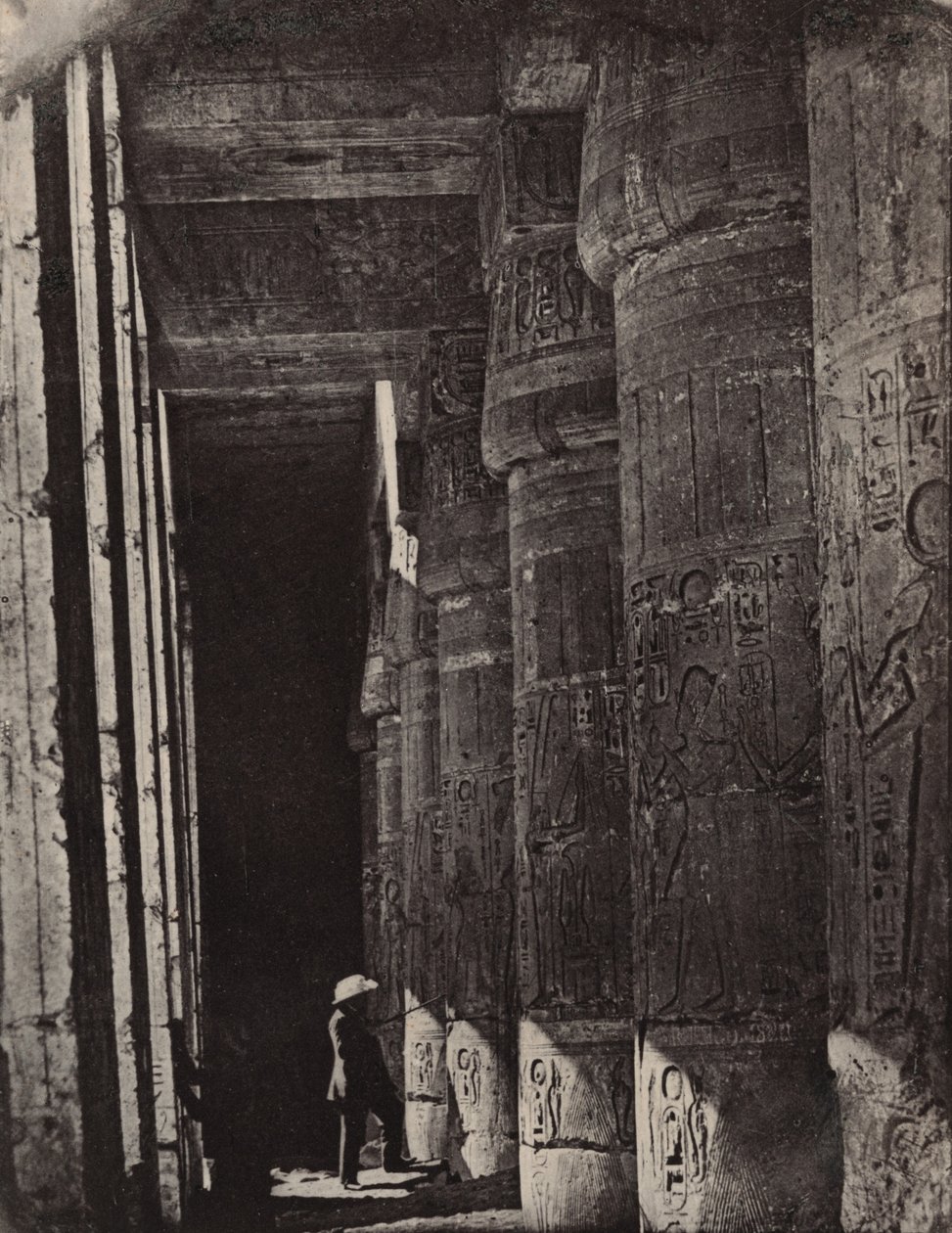 Théby, Medinet Habu, palácové galerie od Maxime Du Camp