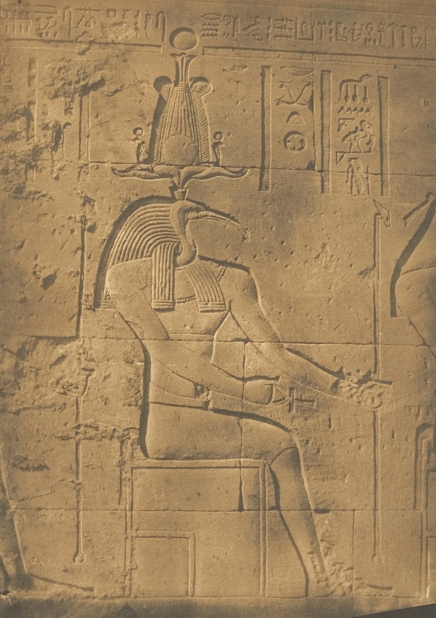 Thoth Ibiocephalus bůh dopisů ve Philae, duben 1850. od Maxime Du Camp