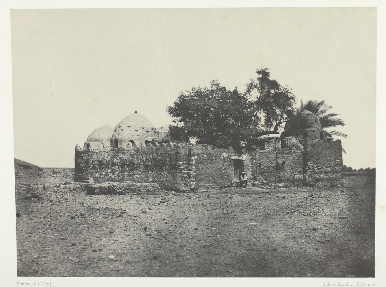 Hrobka Cidi-Abdellah-el-Marabout, Horní Egypt, 184951, vytištěno 1852. od Maxime Du Camp