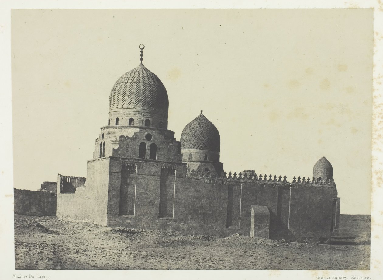 Hrob mamlúckých sultánů, Káhira, 184951, vytištěno 1852. od Maxime Du Camp