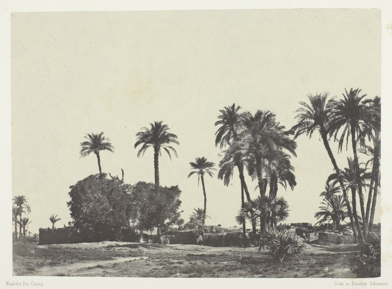 Vesnice Hamameh, Horní Egypt od Maxime Du Camp