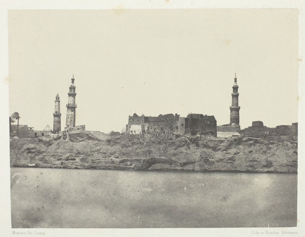 General View, Girgeh, Horní Egypt, 184951, tištěno 1852. od Maxime Du Camp