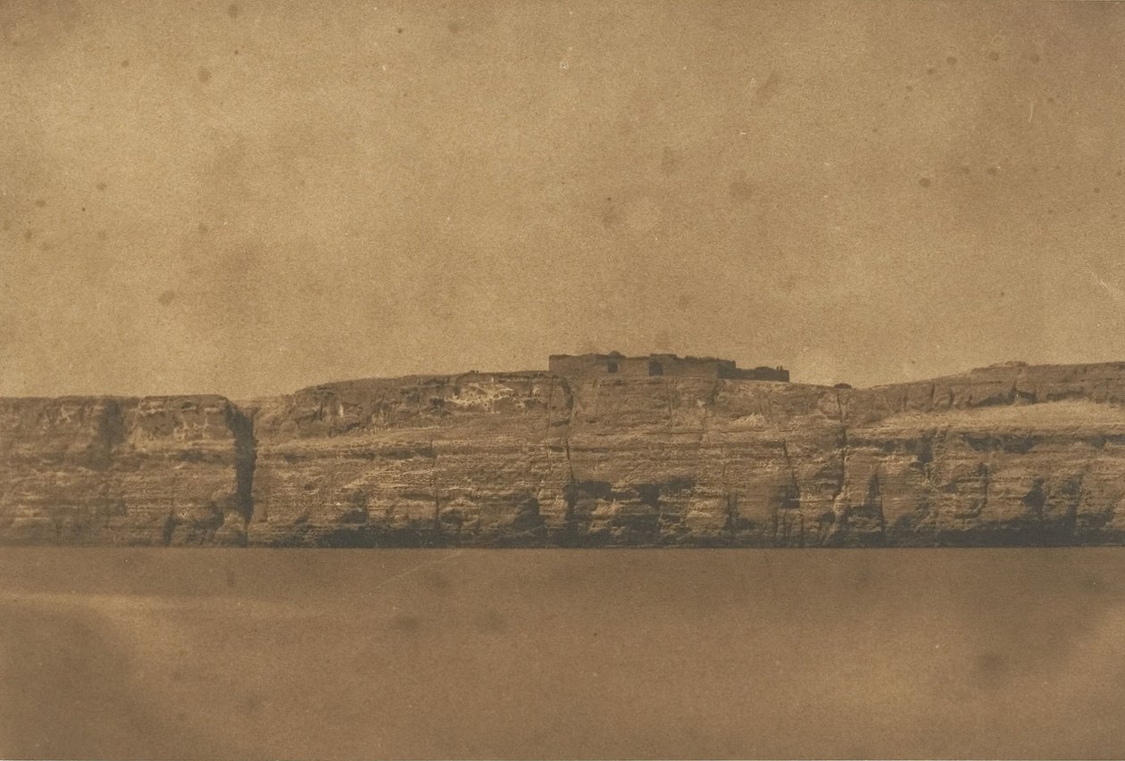 Pohled na Djebel-el-teir a klášter kladky, 1850. od Maxime Du Camp