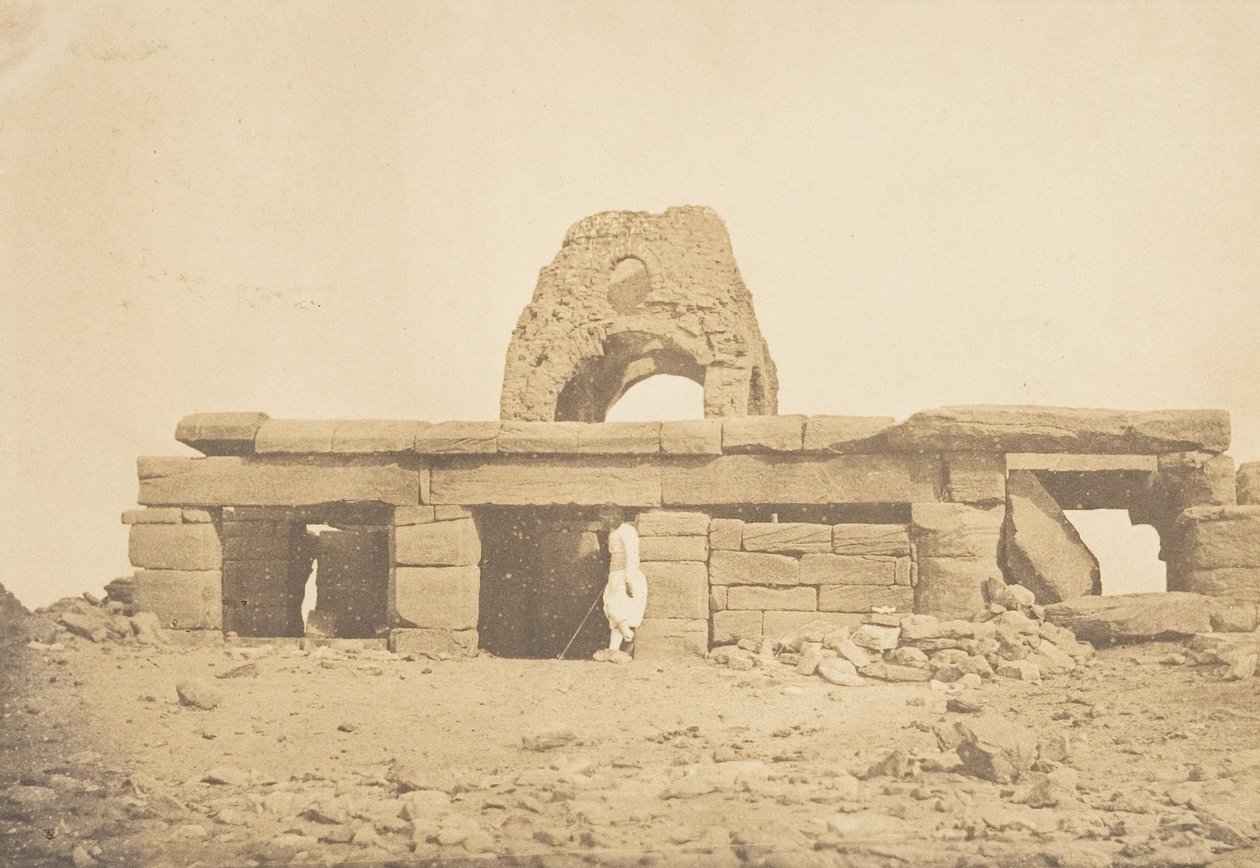 Pohled na chrám Amada - zničená kopule koptského kostela, 2. dubna 1850. od Maxime Du Camp