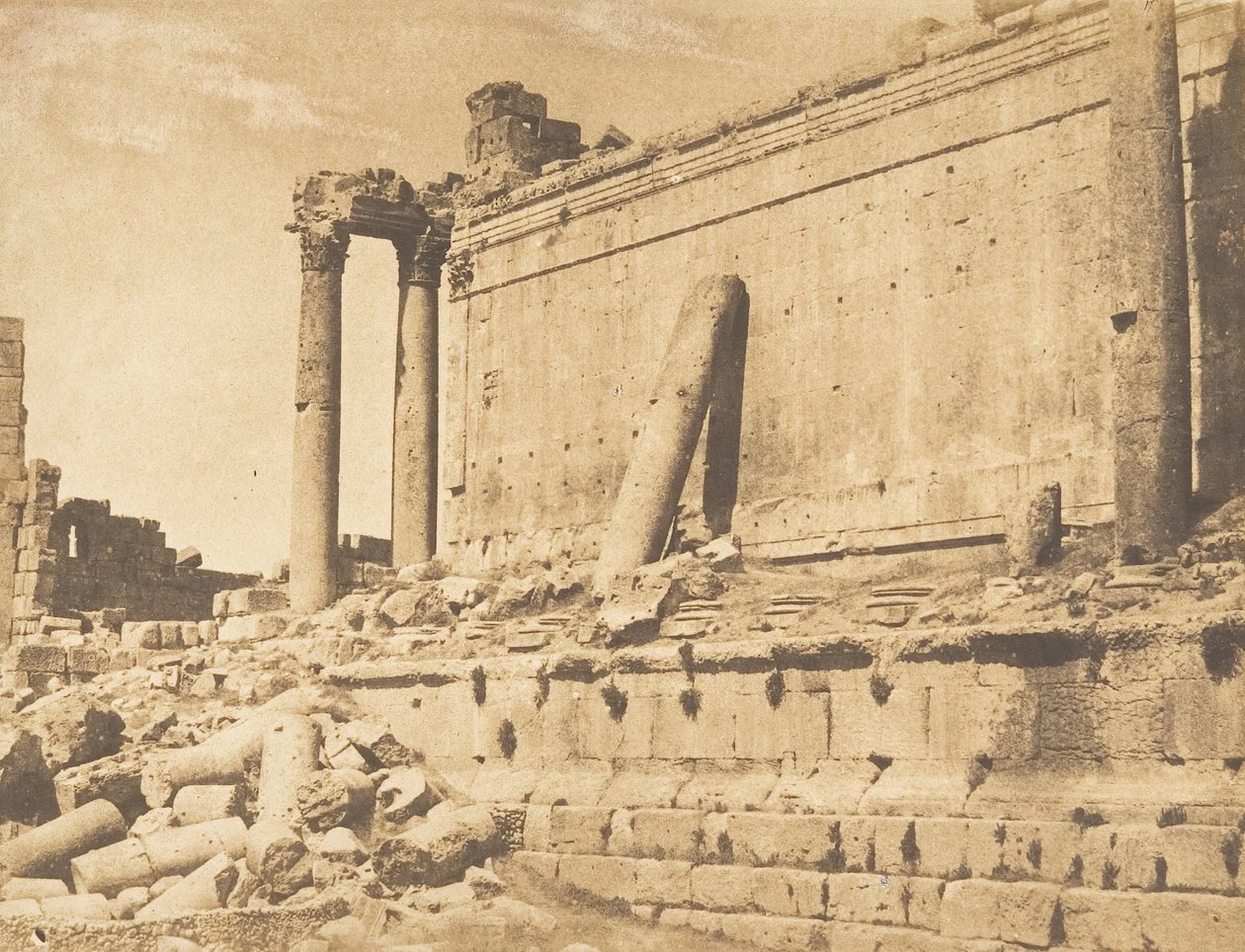 Pohled na Jupiterův chrám v Baâlbek Heliopolis, 15. září 1850. od Maxime Du Camp