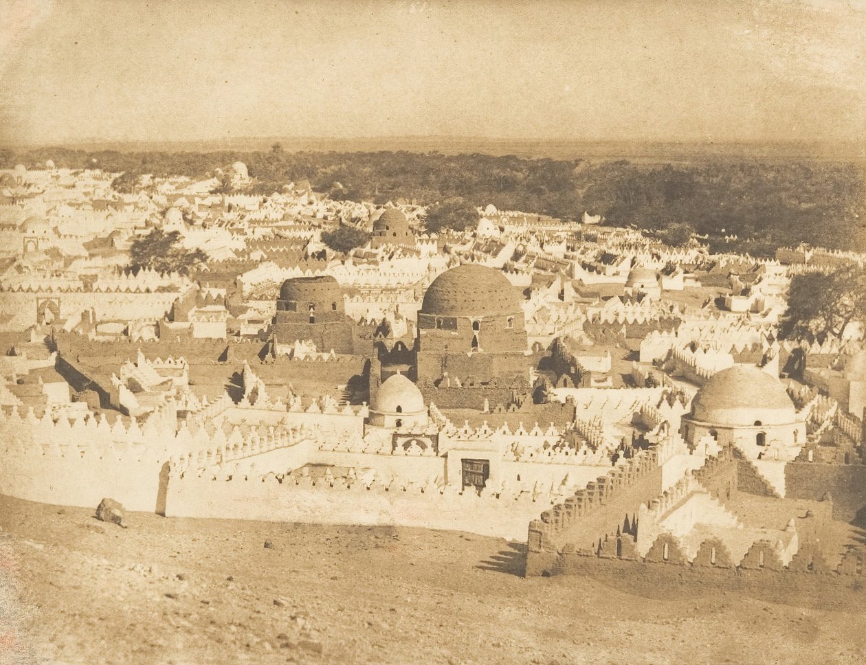 Celkový pohled na hřbitov Siout, 1849-50. od Maxime Du Camp