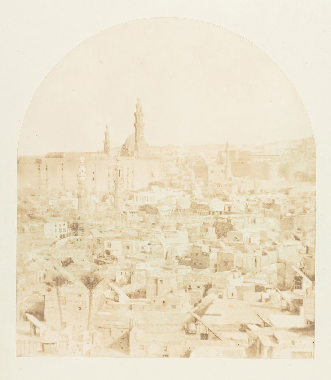 Celkový pohled na Káhiru, pořízený z mešity Tegloun, prosinec 1849-leden 1850. od Maxime Du Camp