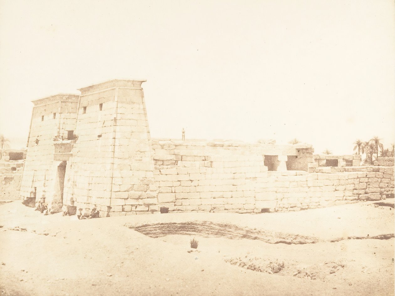 Celkový pohled na chrám Khons, v Karnac, Théby, 1849-50. od Maxime Du Camp
