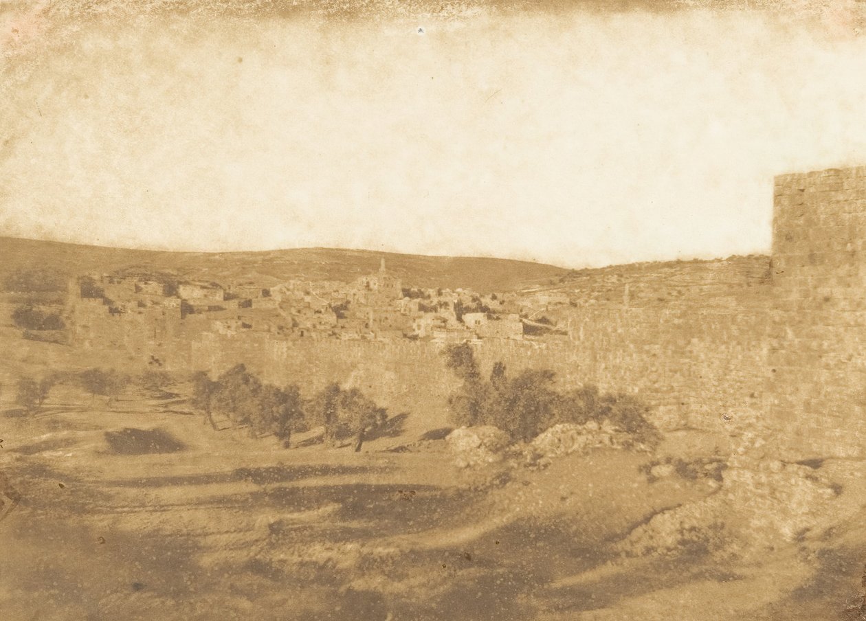 Pohled pořízený severozápadně od Jeruzaléma, srpen 1850. od Maxime Du Camp