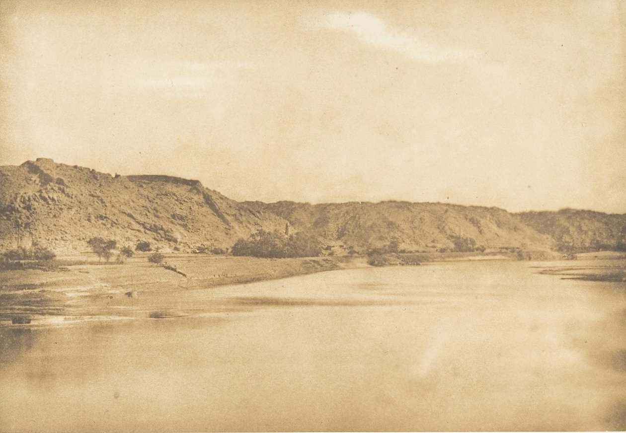 Pohled pořízený jihovýchodně od Philae - vesnice El-Bâb, 1849-50. od Maxime Du Camp