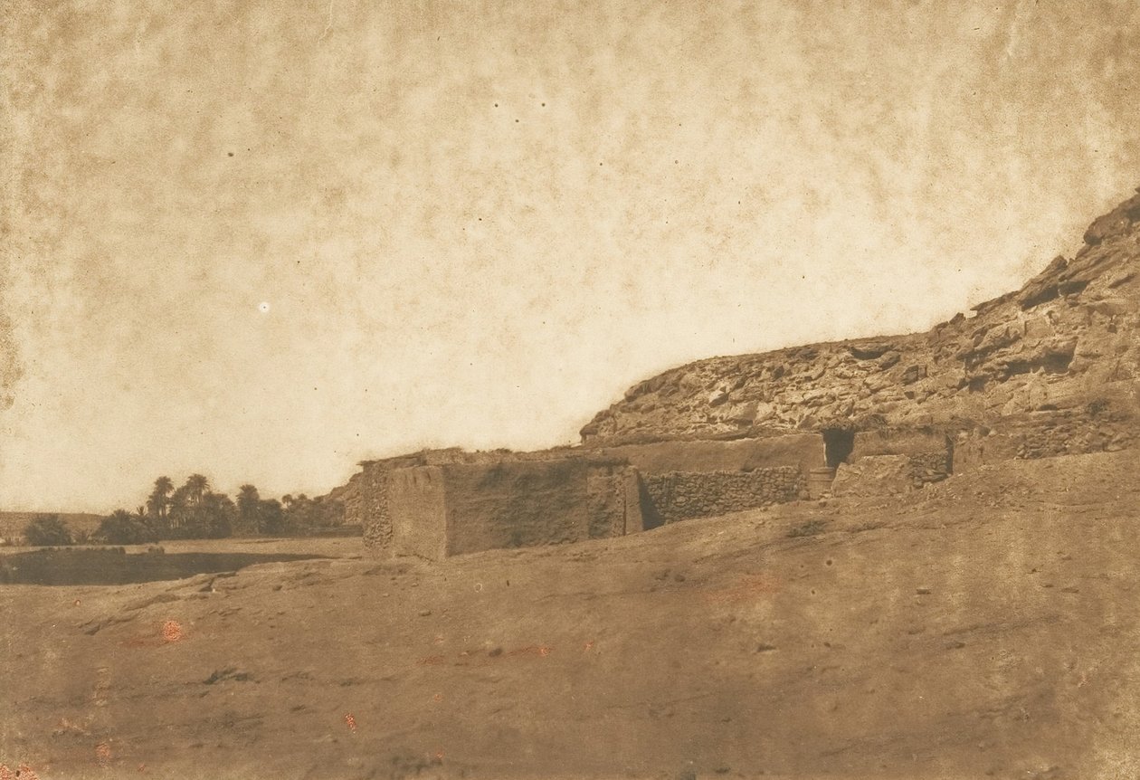 Pohled pořízený ve vesnici Abou-hor obratníku Raka, duben 1850. od Maxime Du Camp