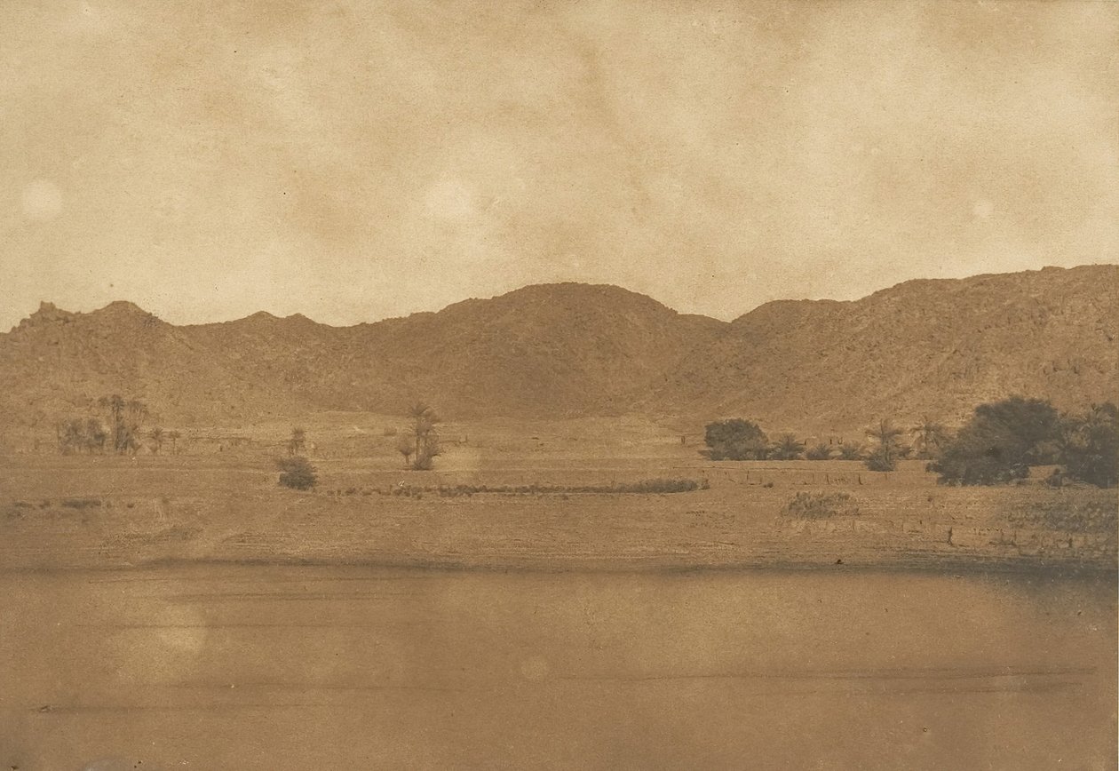 Pohled ze severovýchodní části Philae - vesnice Kolokina, 1849-50. od Maxime Du Camp