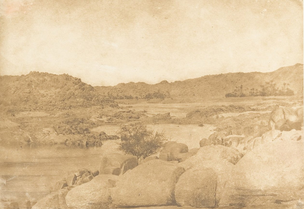 Pohled pořízený na první pravý břeh katarakty, 1849-50. od Maxime Du Camp