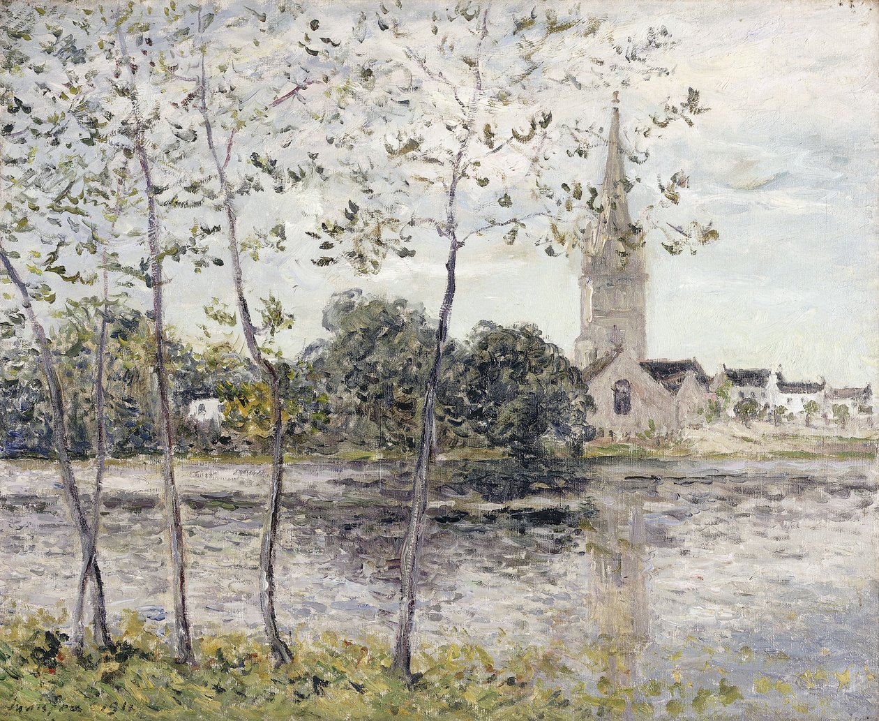 U rybníka v Rosporden, Finistere; Au Bord de l "Etang a Rosporden, Finistere, 1911 od Maxime Emile Louis Maufra