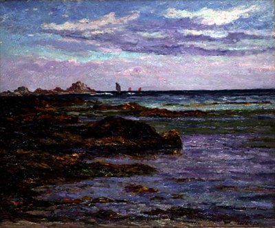 Pobřeží Bretaně, kolem roku 1910 (olej na plátně) od Maxime Emile Louis Maufra